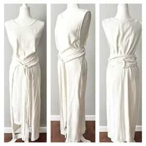 Free People Beach 100% Cotton Wrap Midi Dress Swim Cover-up women’s size large